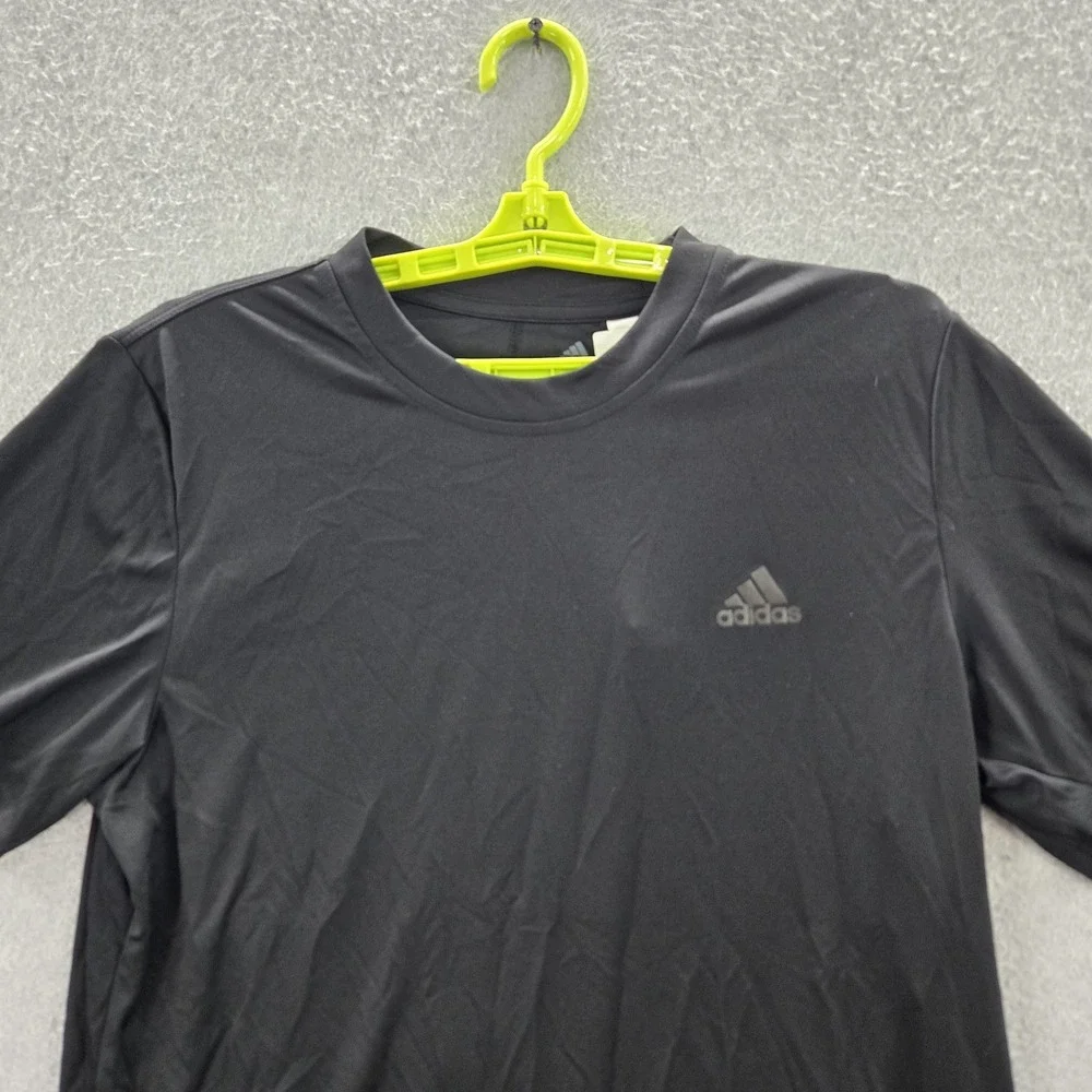 Adidas‎ Men Shirt M Black Primeblue Activewear Logo Short Sleeve NWT